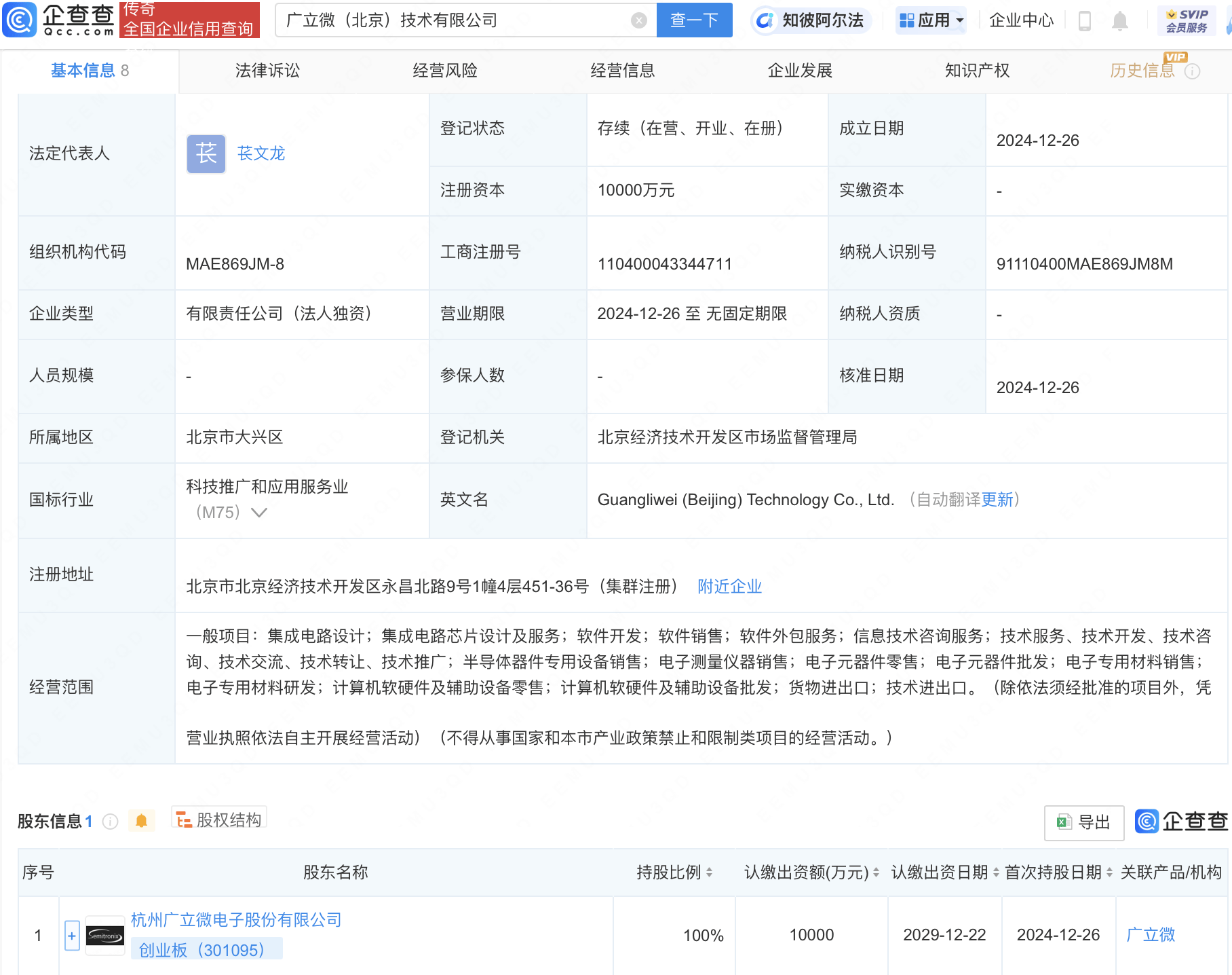鲍斯股份成立智能装备公司 含半导体相关业务