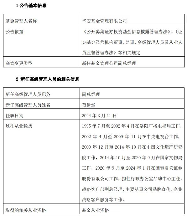 万亿公募巨头，又有高管变动！