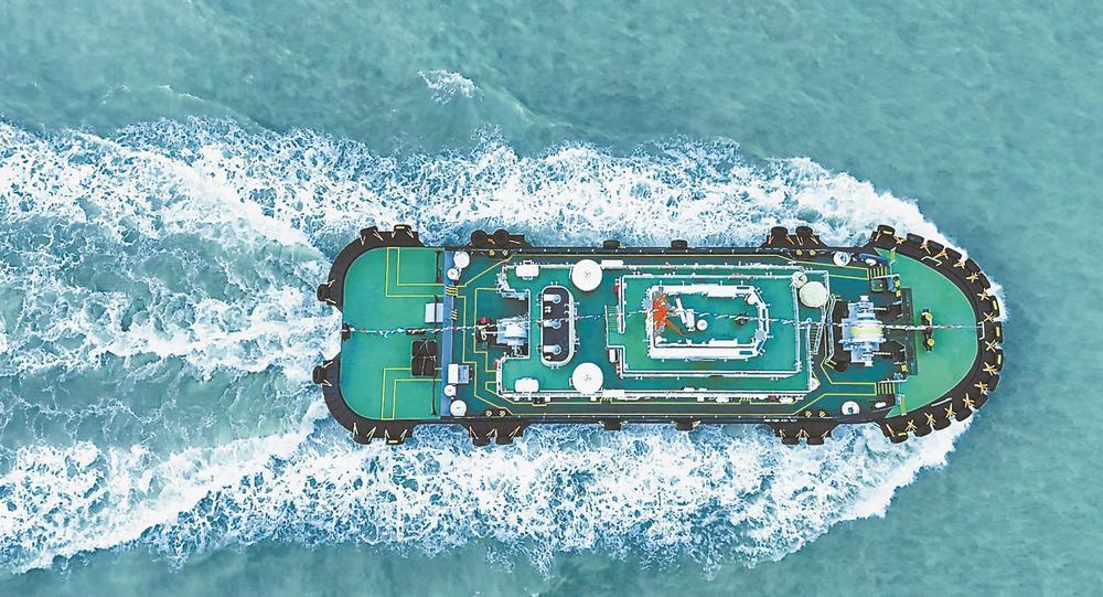 全国首艘氢电拖轮正式投用 青岛港来了“海上混动车”