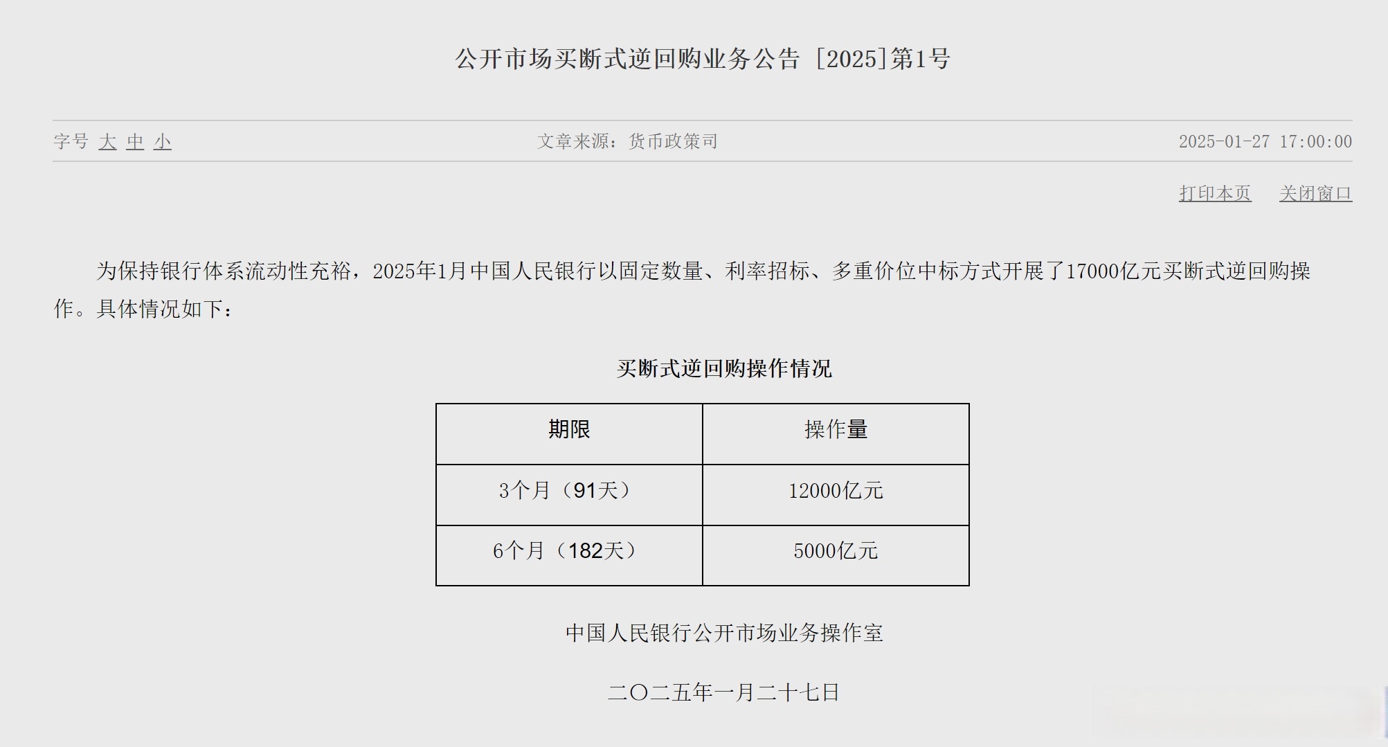 央行今日开展4958亿元7天逆回购操作 操作利率1.4%