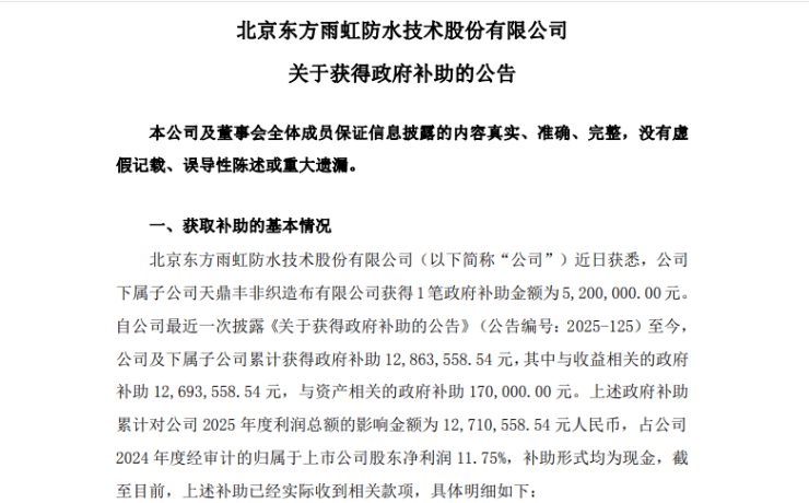 蓝焰控股：2025年累计获政府补助25,406.4万元