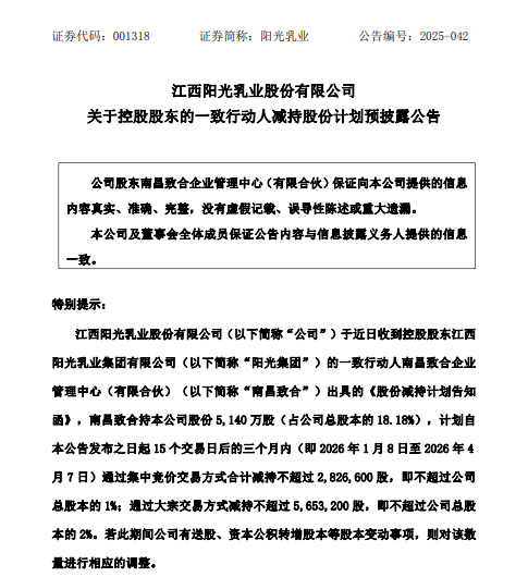 无锡振华控股股东及一致行动人披露减持计划 合计减持不超总股本3%