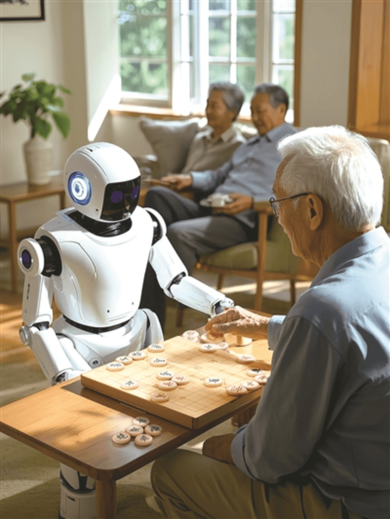 智能康养机器人养老驿站上线